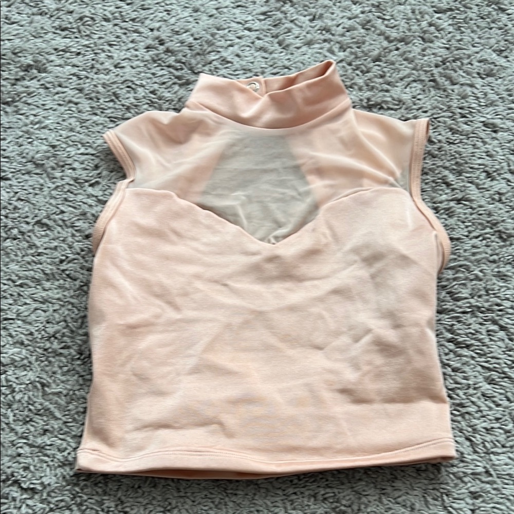 Body Wrappers Nude Light Pink Cropped Dance Top
